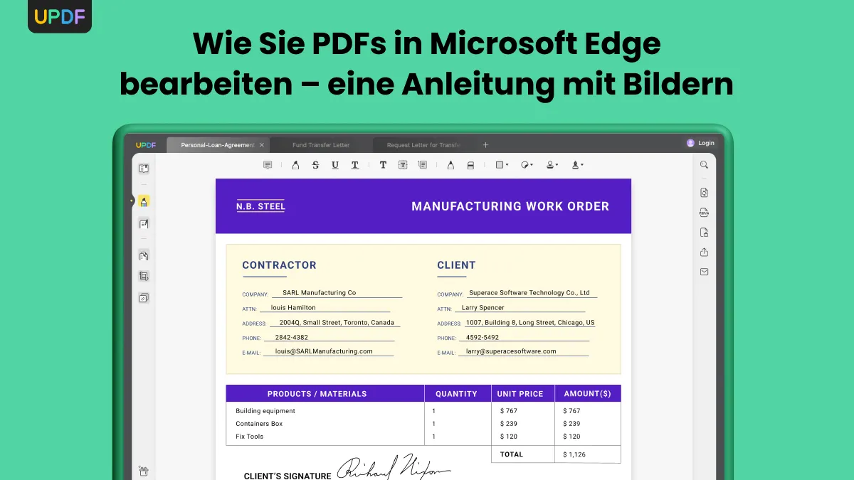 Wie Sie PDFs in Microsoft Edge bearbeiten – eine Anleitung mit Bildern