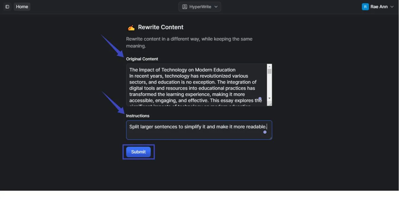 essay improver ai Submit your essay with instructions to rewrite