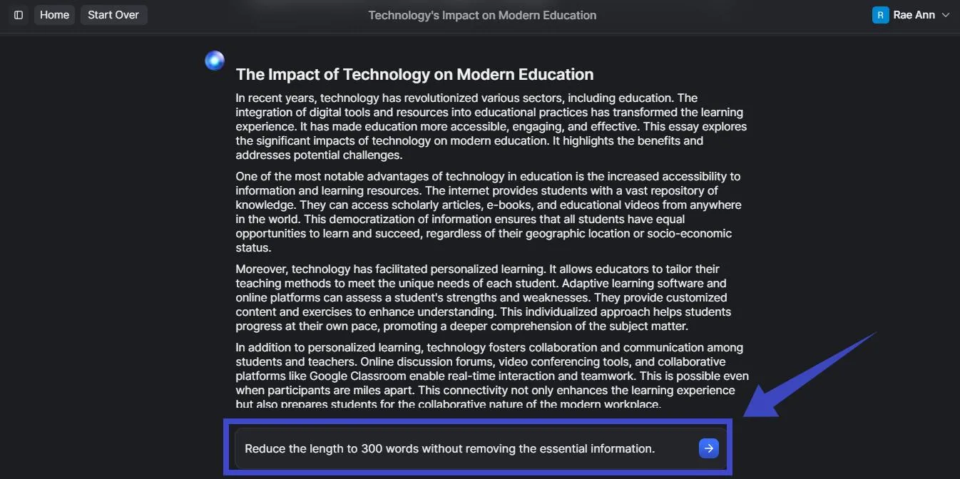 essay improver ai Make further improvements