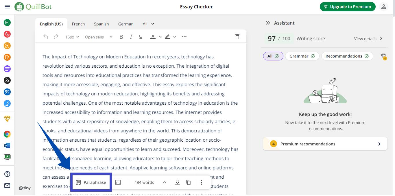 essay checker improver