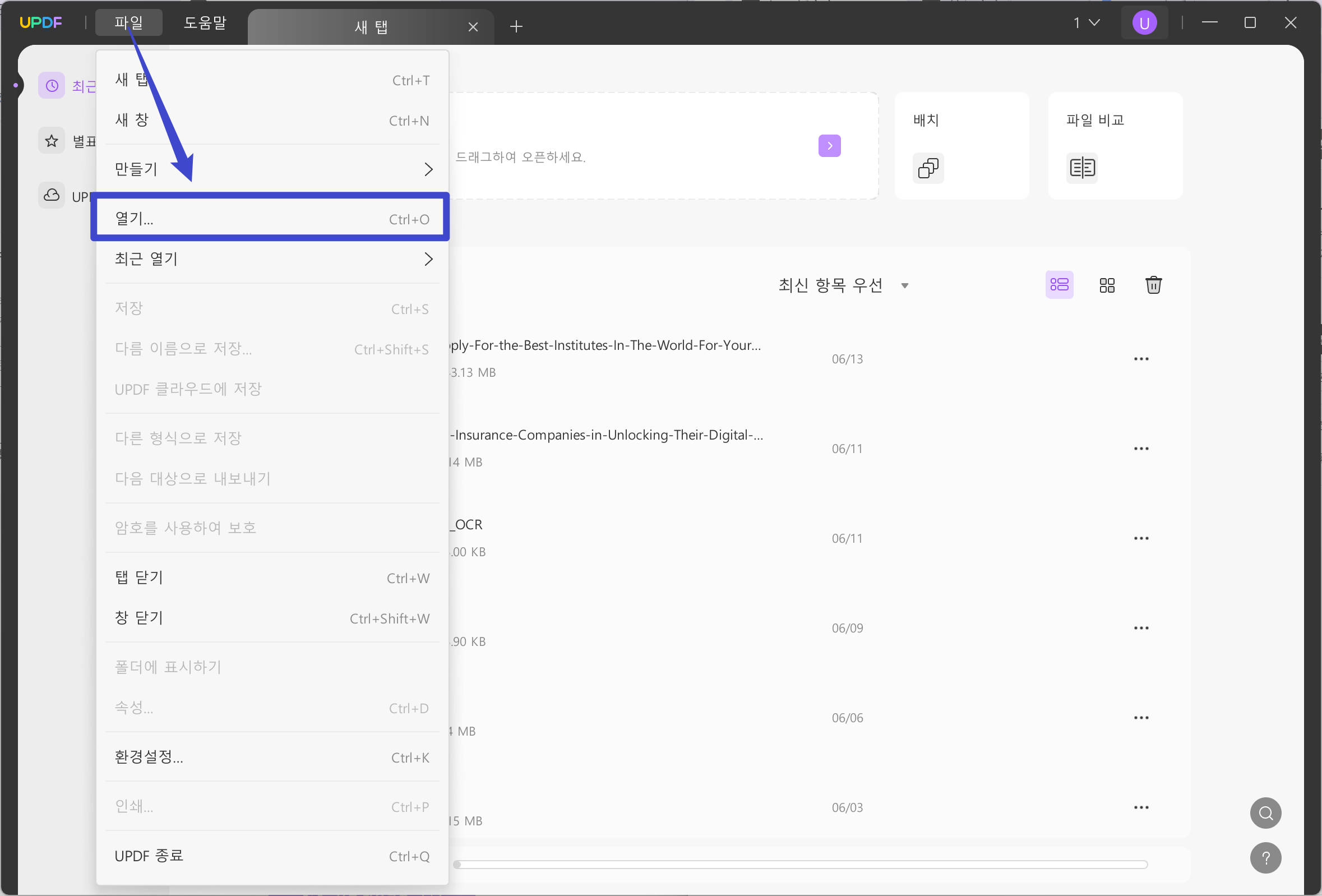 OceanofPDF 대안 updf 파일 열기