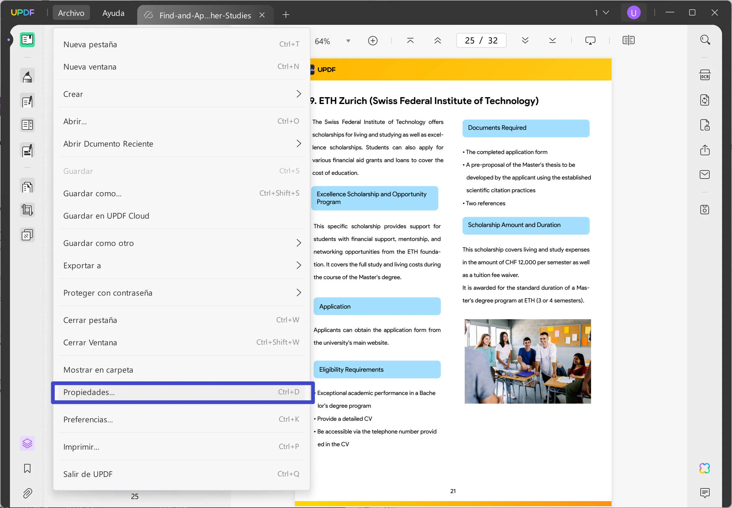 cómo cambiar el título de un pdf updf