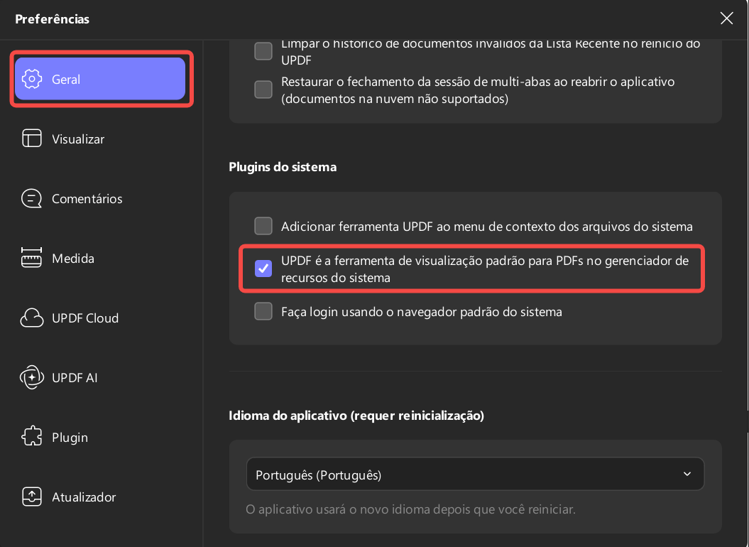 plugins do sistema