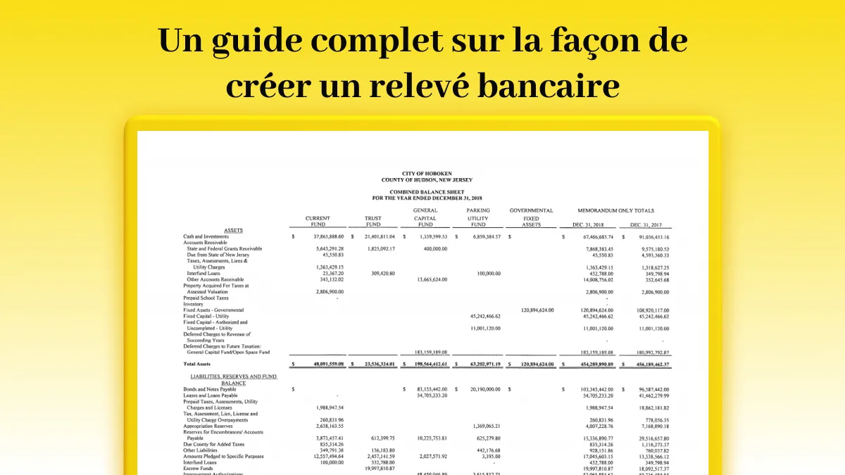 Un guide complet pour créer un relevé bancaire