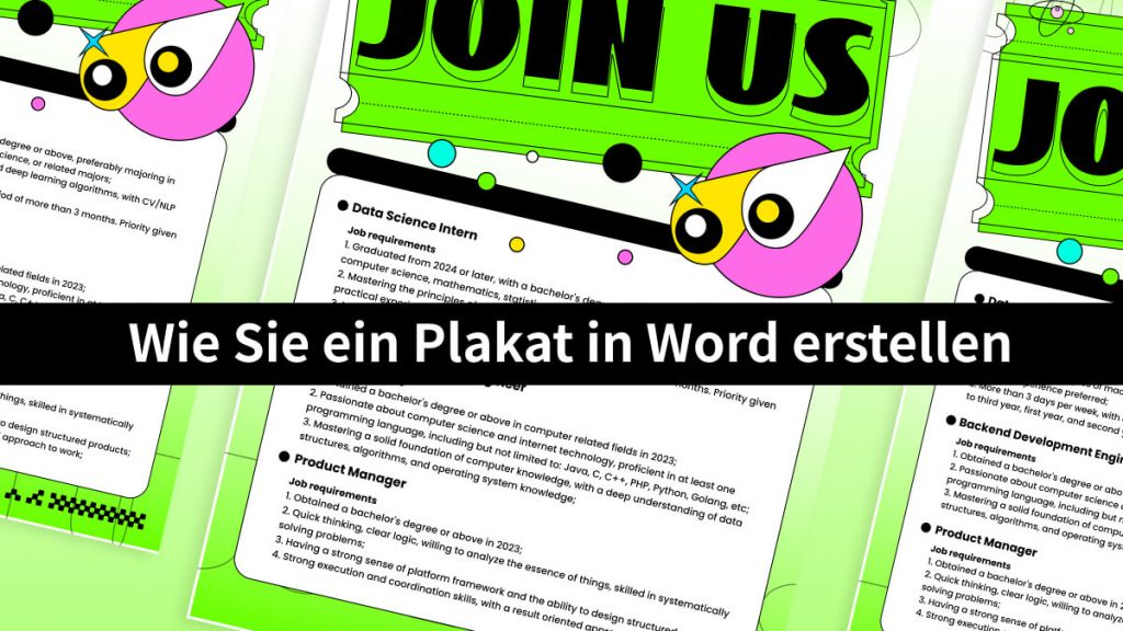 Wie Sie ein Plakat in Word erstellen – inklusive Vorlagen | UPDF