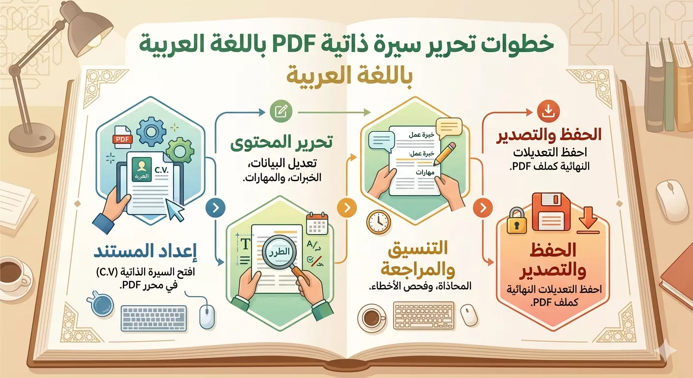 كيفية تعديل السيرة الذاتية PDF بسهولة