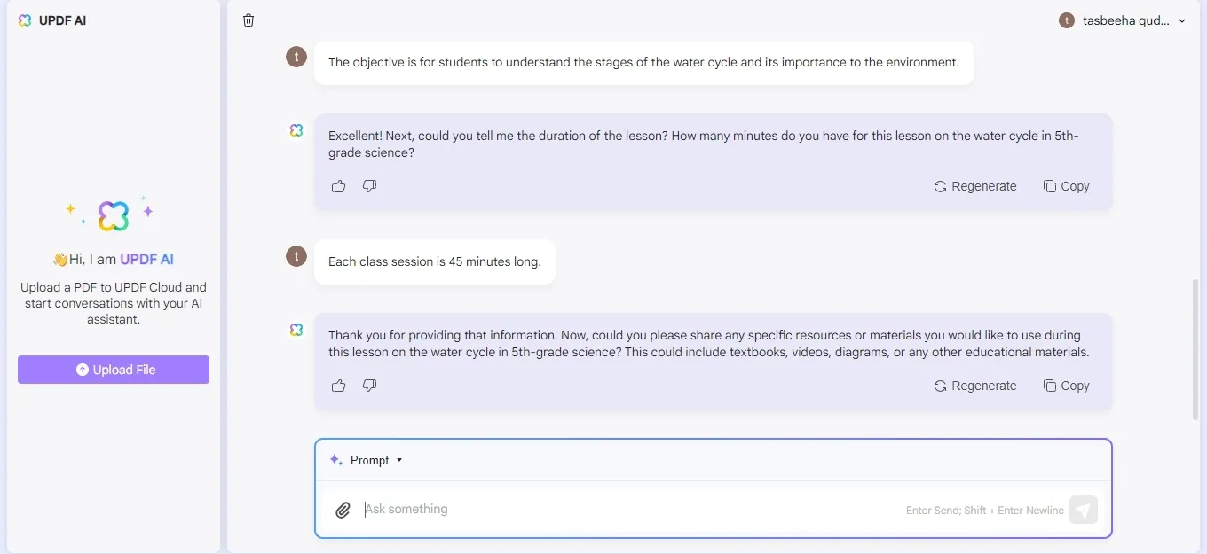 how to use ai in teaching specify the class duration