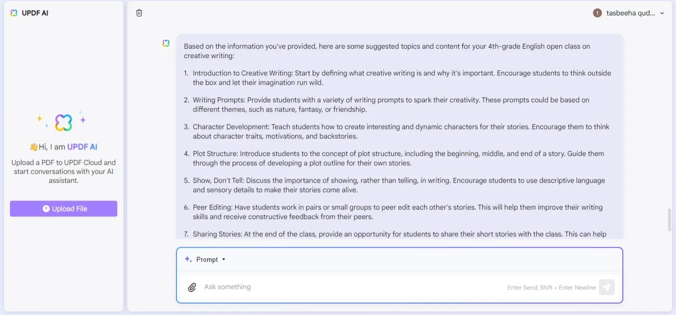 how to use ai in teaching generate teaching suggestions with UPDF AI Assistant