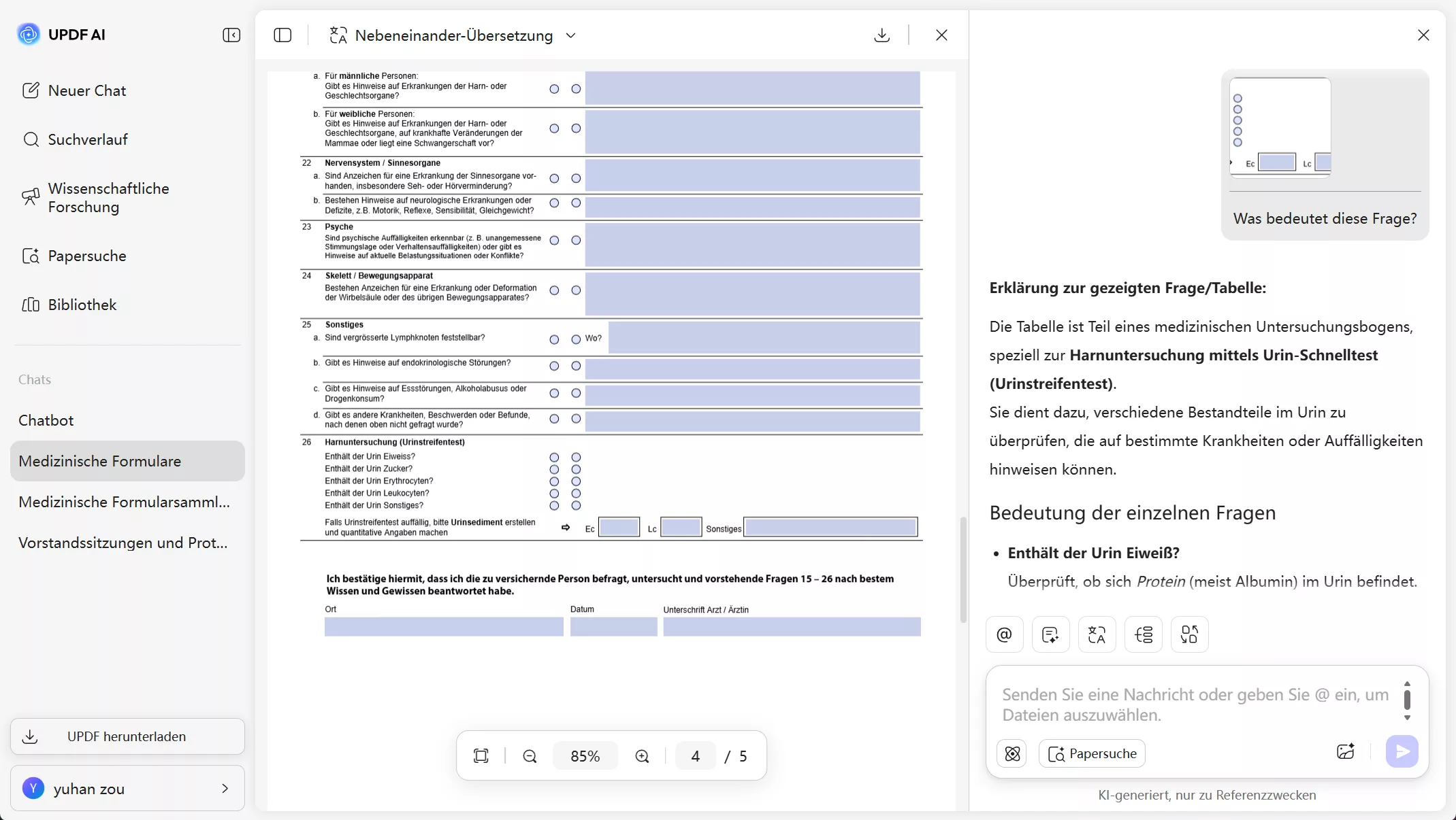 Bilder in den Chat hochladen