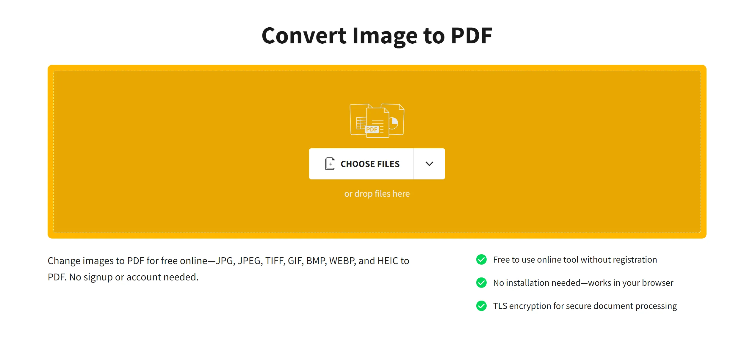 convert image to PDF with smallpdf