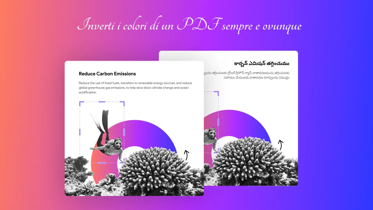 Invertire i colori di un PDF online e offline