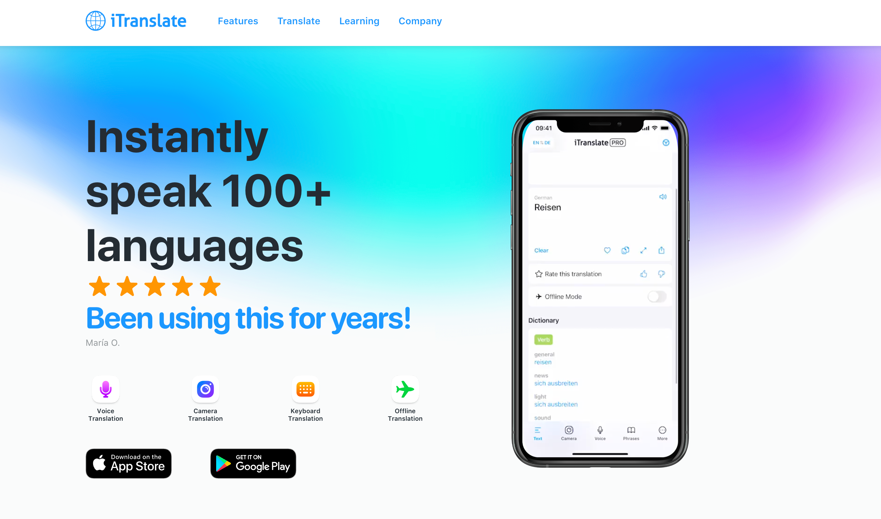 beste Übersetzer-App iTranslate
