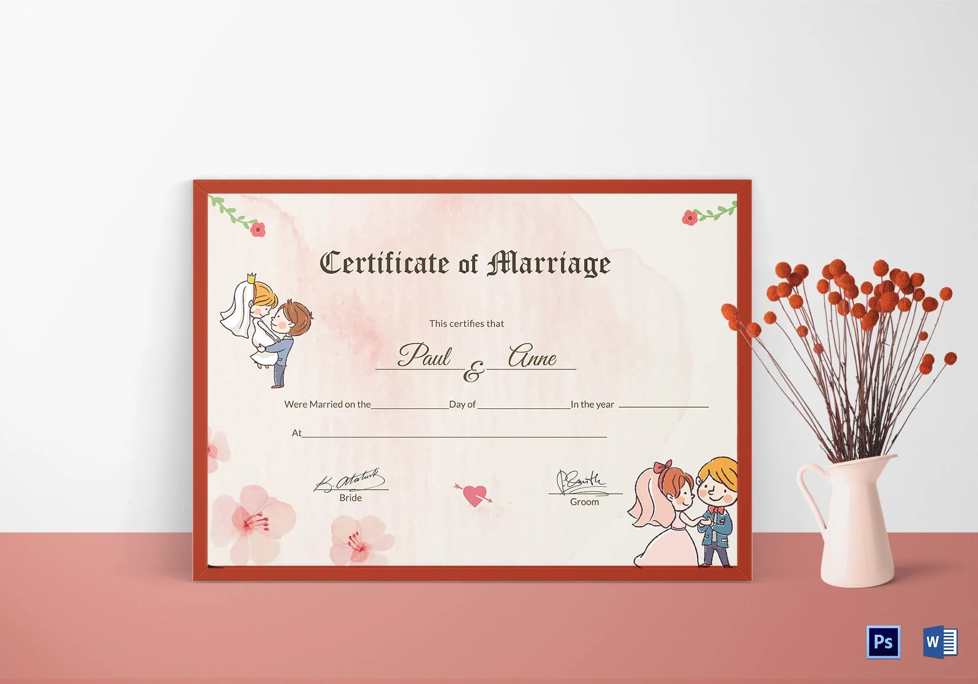 anniversary edition marriage certificate form pdf.
