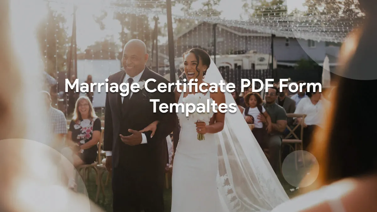 10 Marriage Certificate PDF Forms to Download