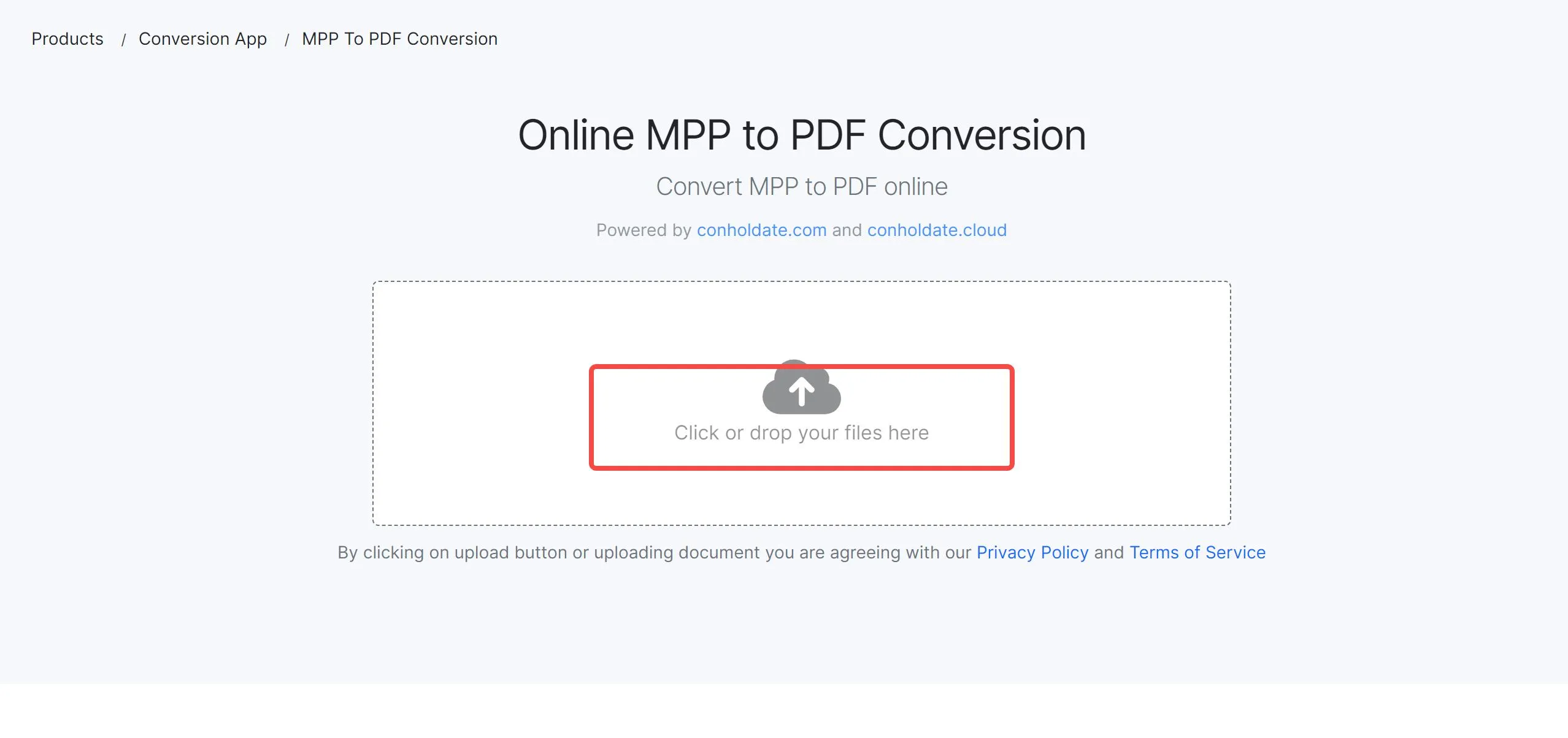 MPP to PDF conholdate