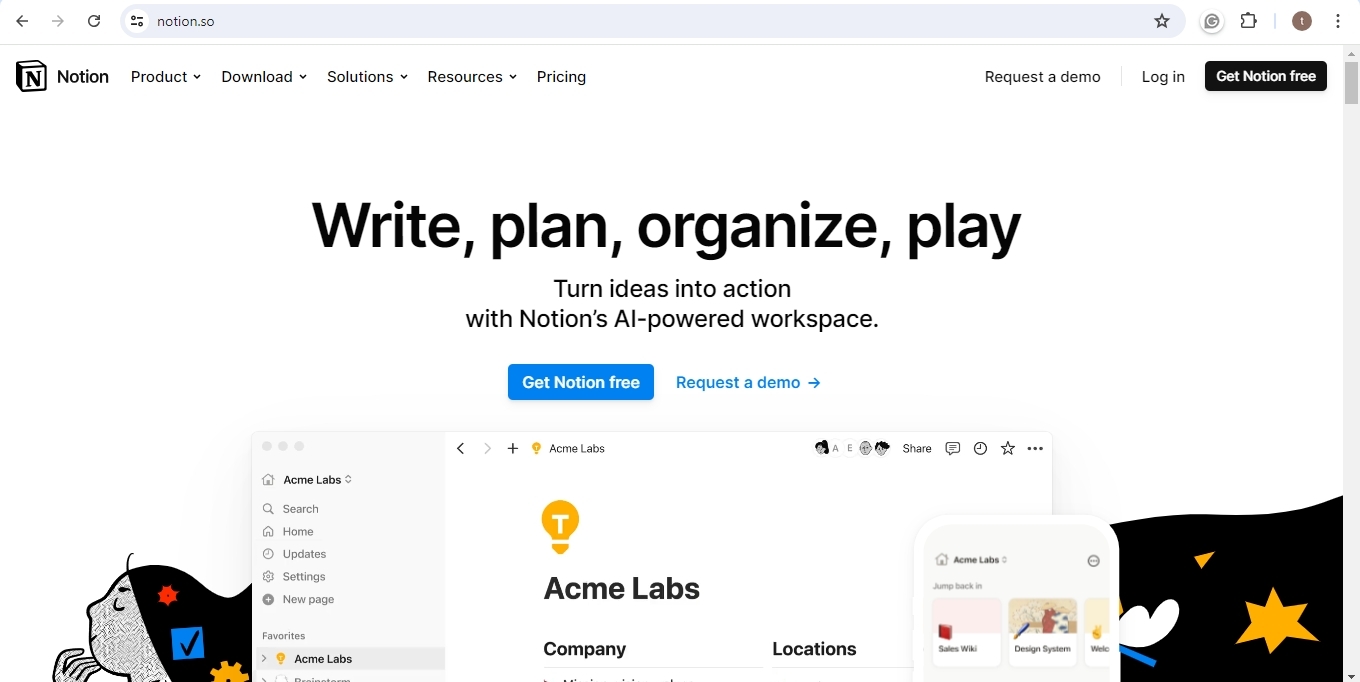 interface do site do notion
mac apps para estudantes