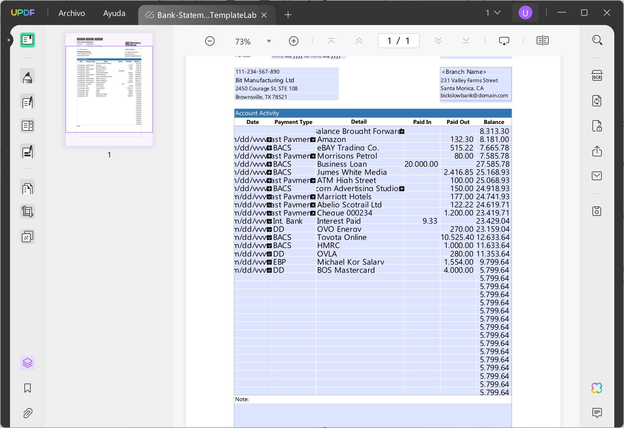 Los 5 mejores generadores de extractos bancarios (con guía) | UPDF