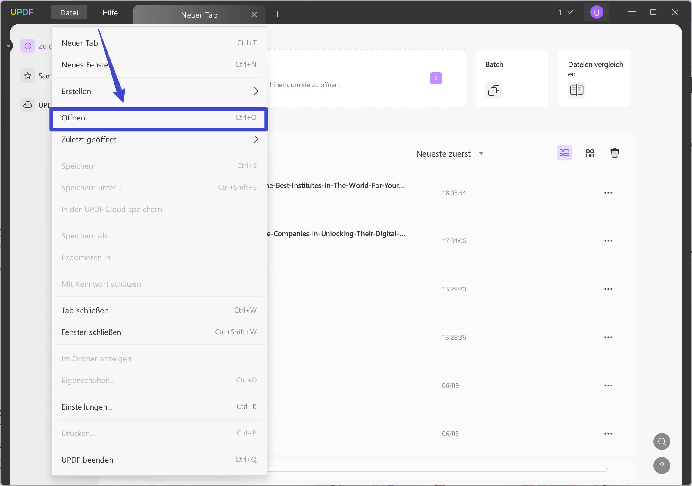 wie öffne ich pdf in onenote updf