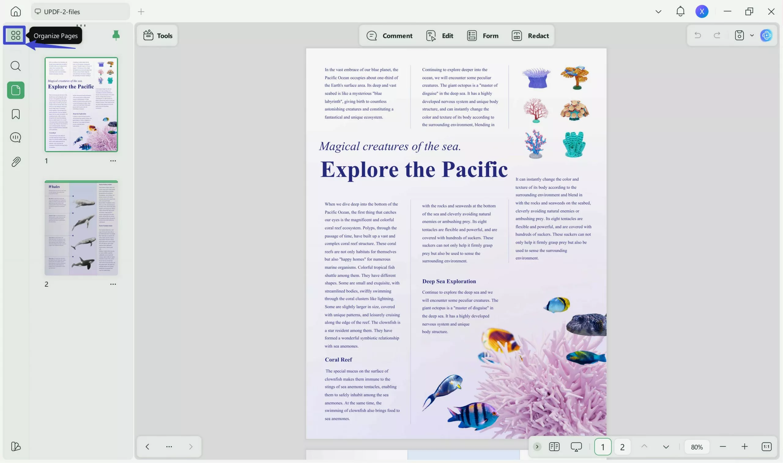 divide a word page into 4 crop pages