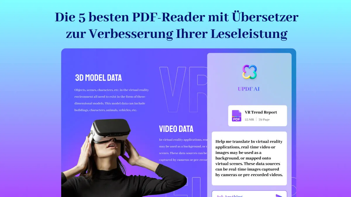 Die 5 besten PDF-Reader mit Übersetzer zur Verbesserung Ihrer Leseleistung