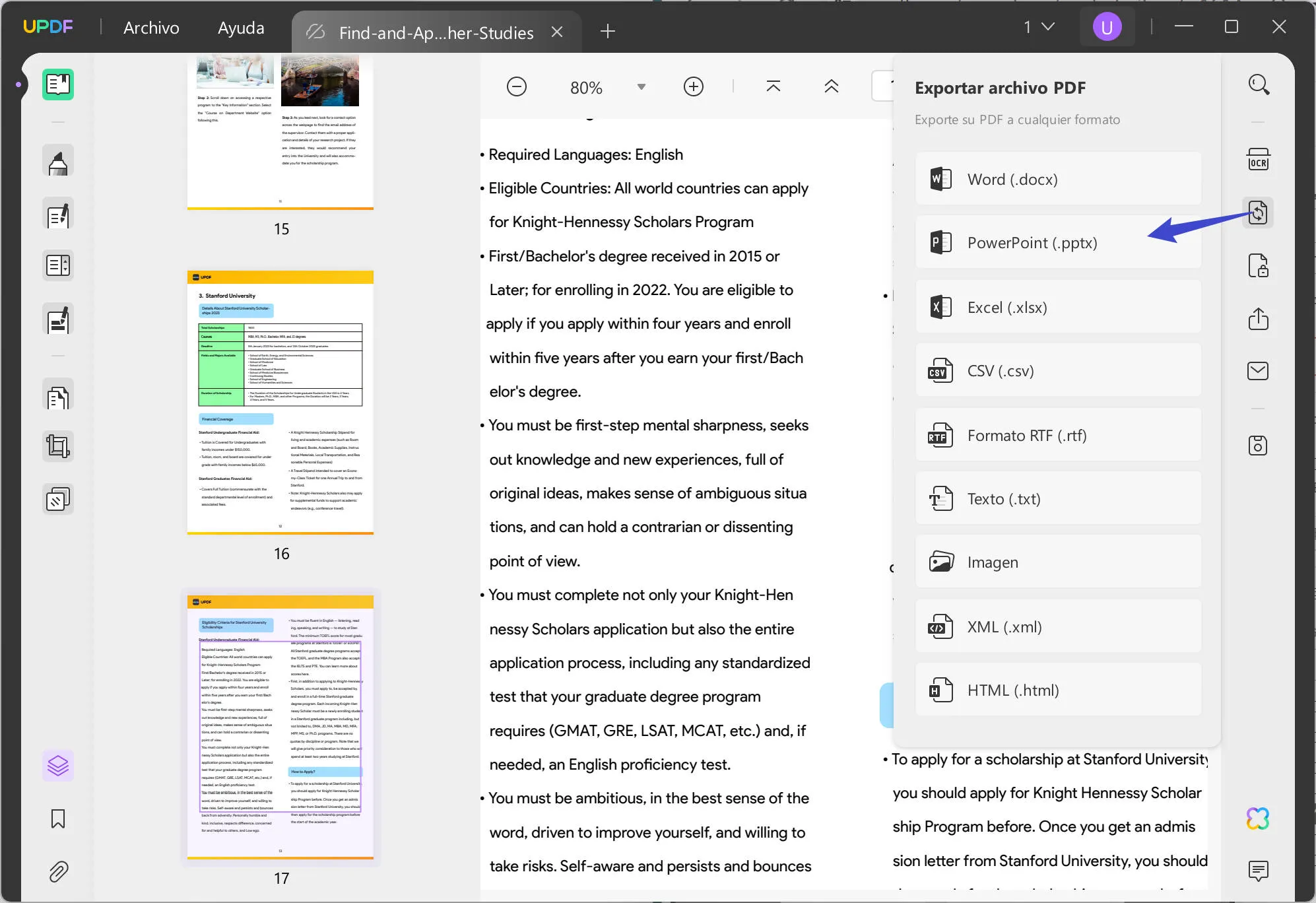 convertir pdf a ppt sin cambiar la fuente updf