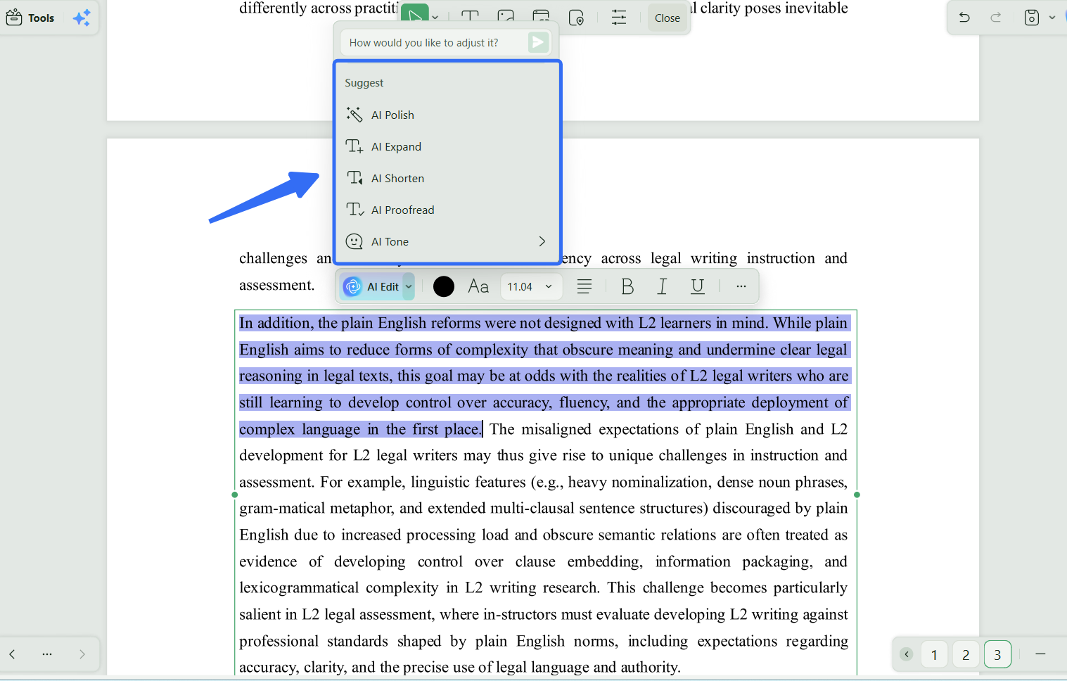 essay improver ai polish a paragraph or two with UPDF's AI