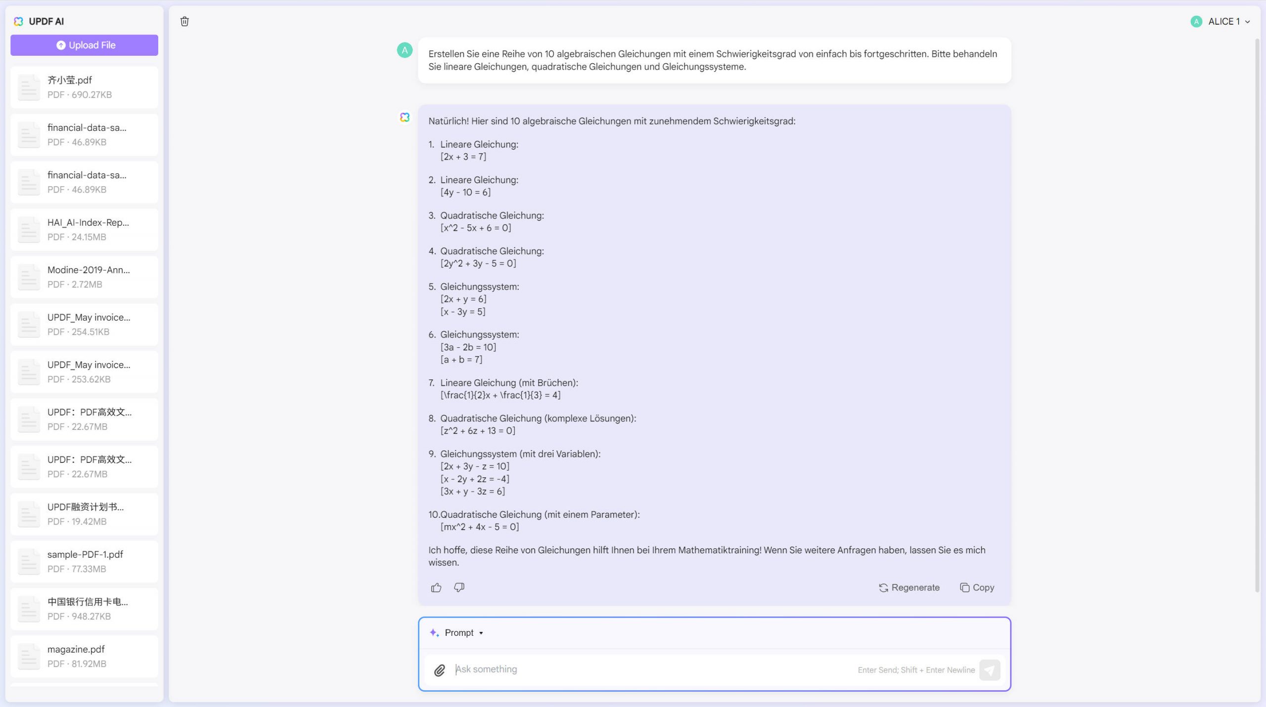 den Mustertest erstellen