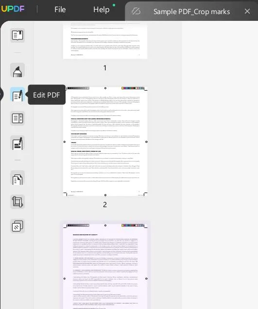 click on the edit PDF on UPDF to remove the crop marks from PDF with UPDF