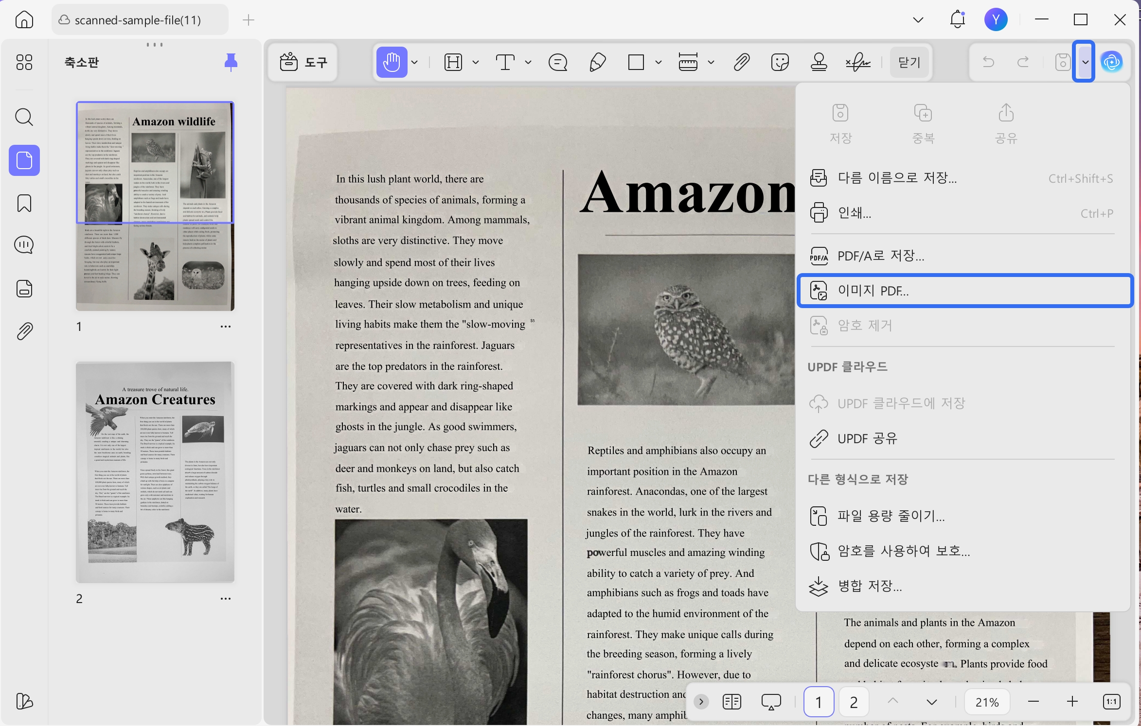 pdf 이미지로 저장