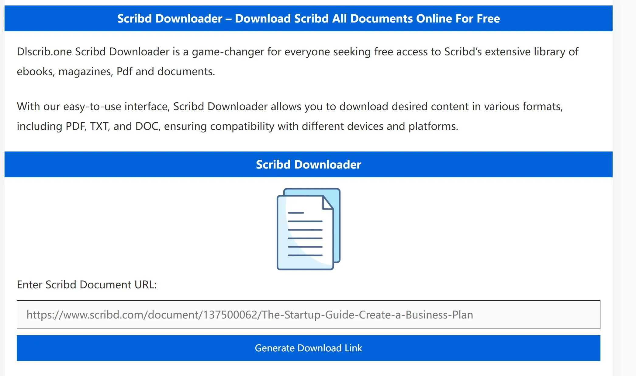 scribd in pdf dlscribd