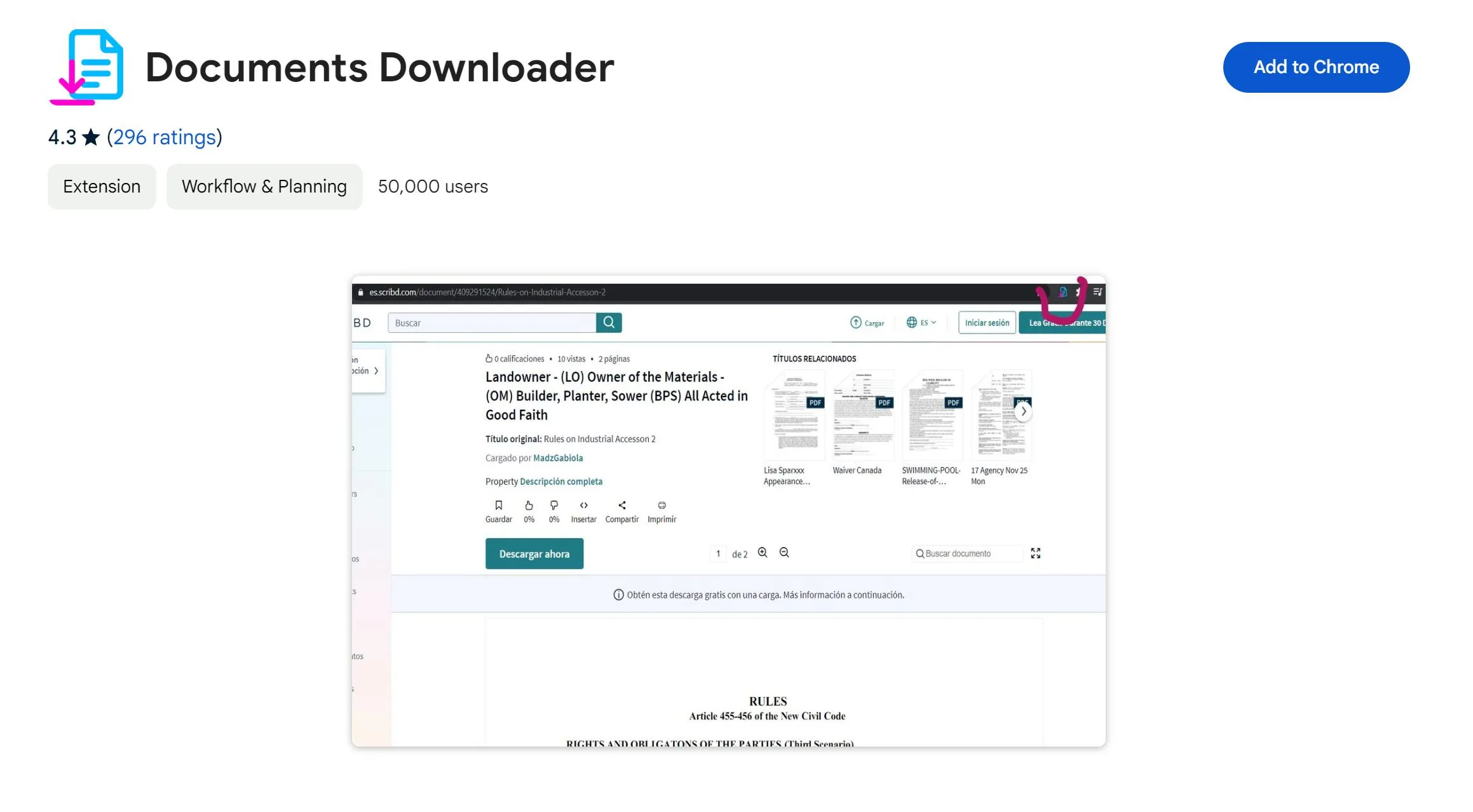 scribd를 PDF로 변환  Documents Downloader