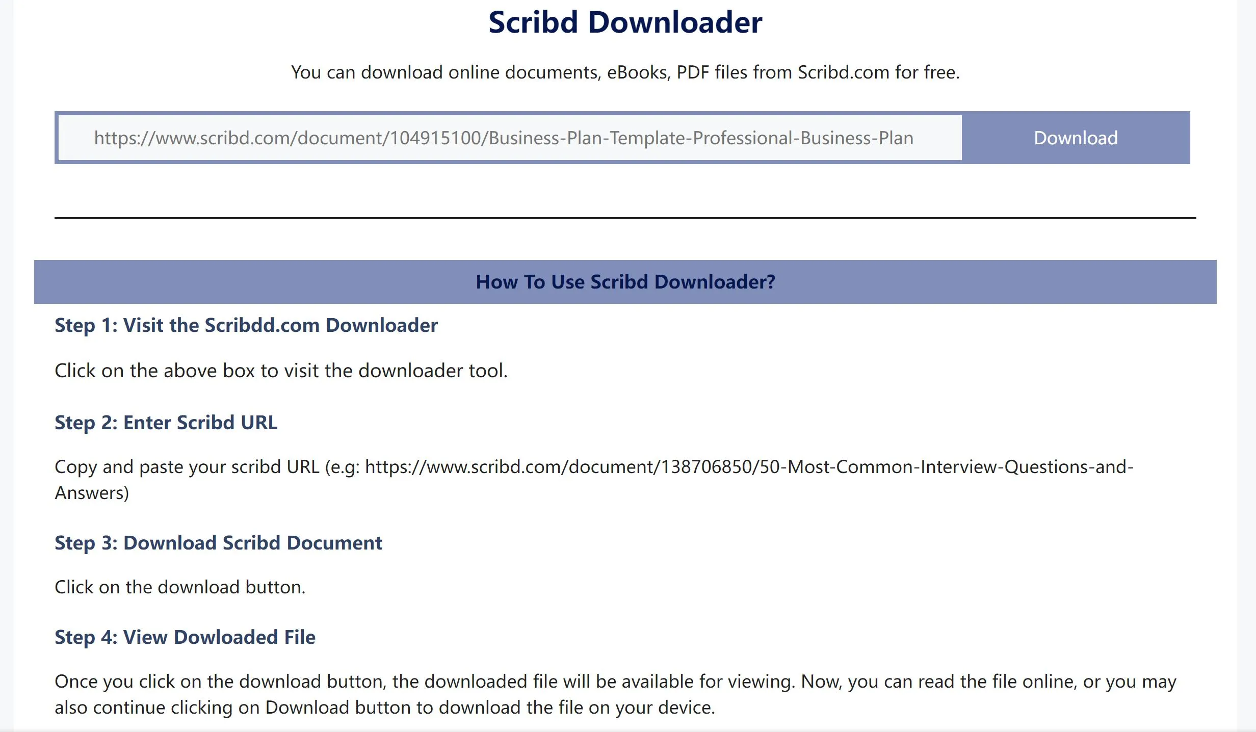 scribd in pdf SCRIBDD Downloader