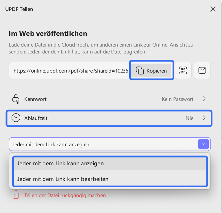 Datei mit anderen auf Windows teilen