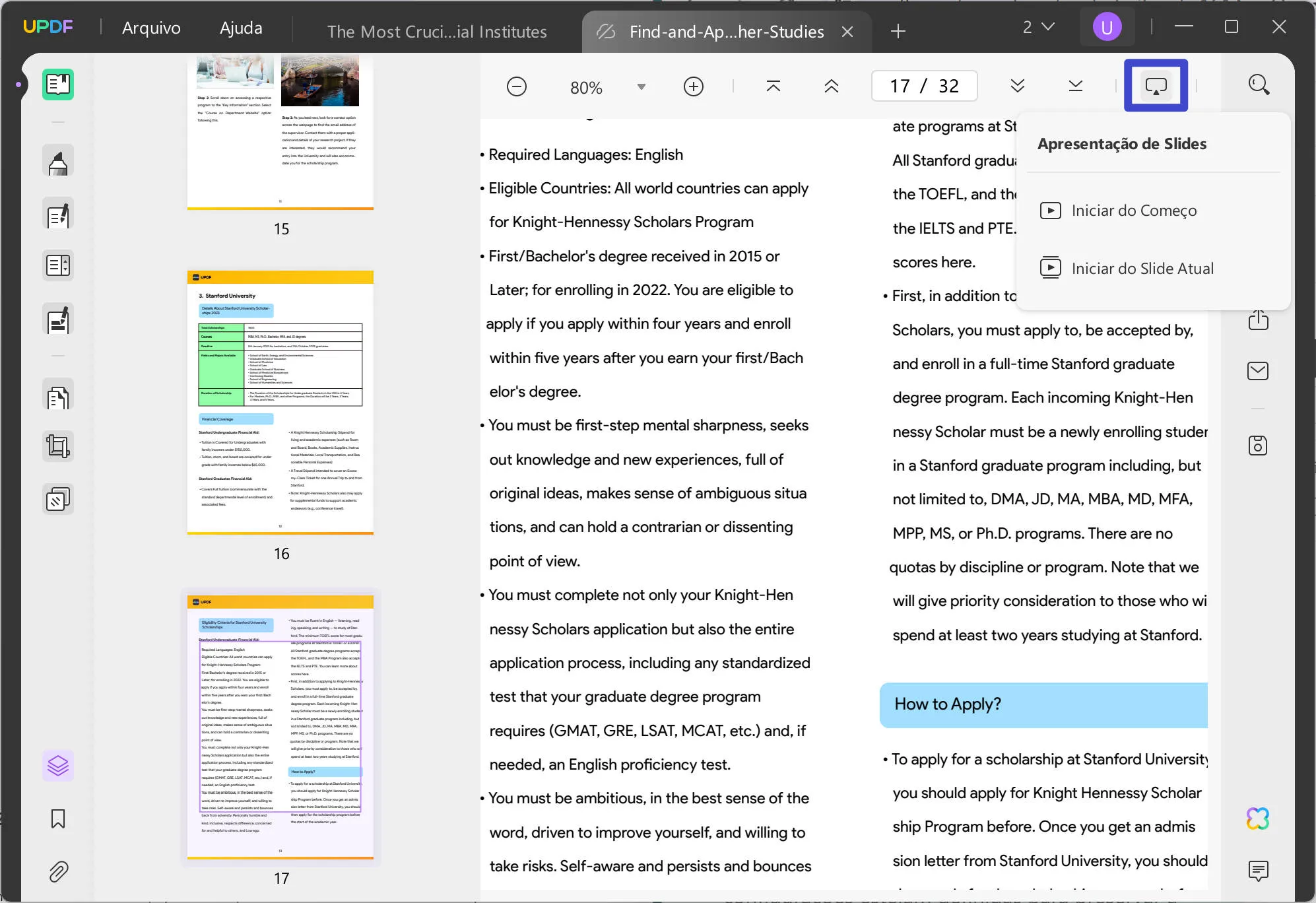 converter pdf para canva modo de apresentação de slides em UPDF