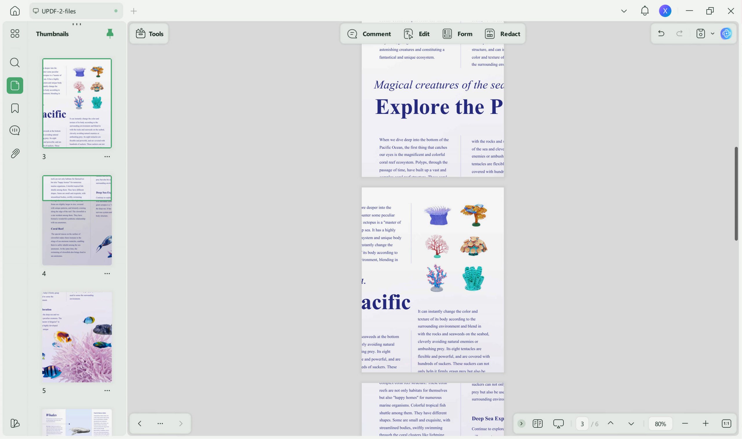 divide a word page into 4 split