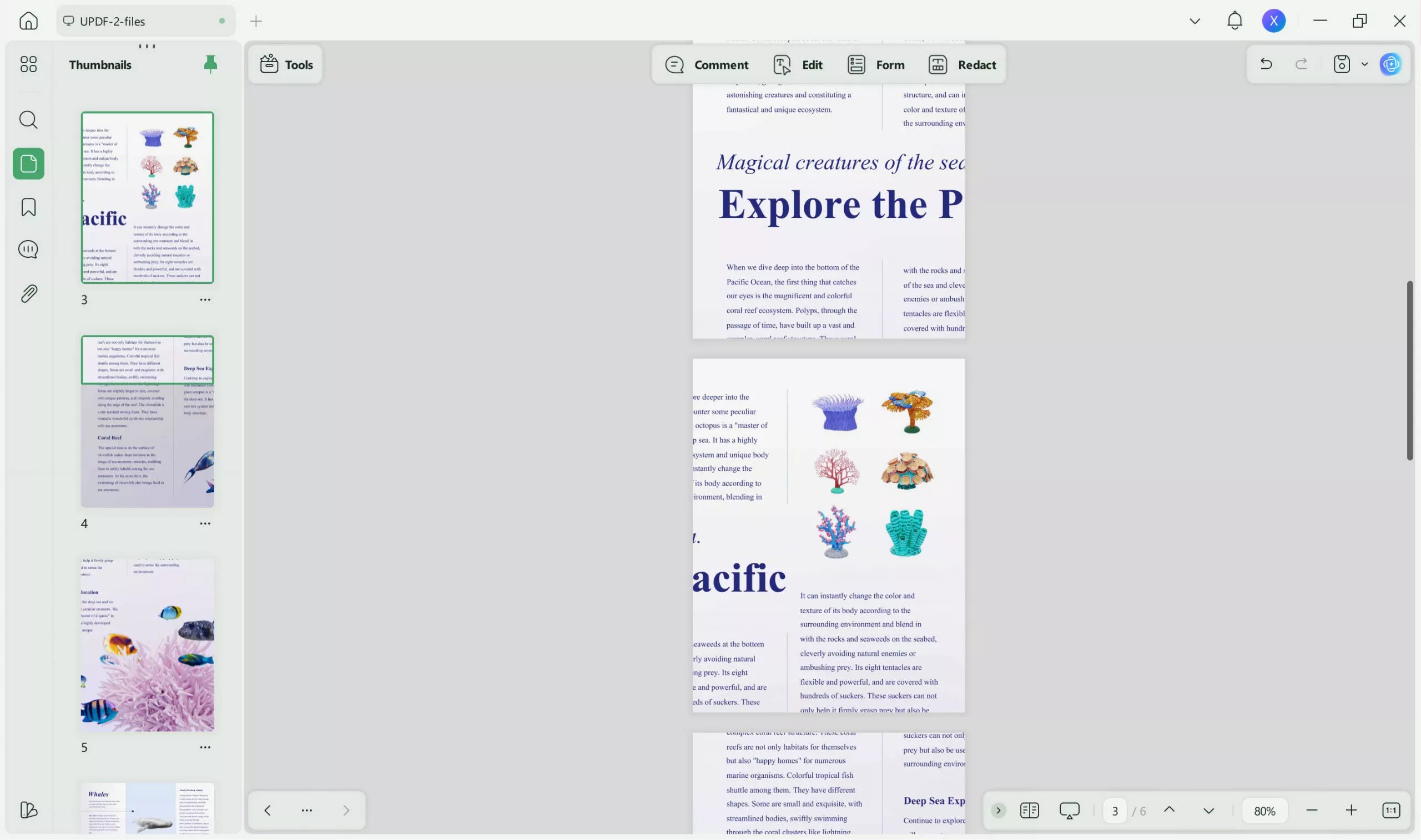 divide a word page into 4 split