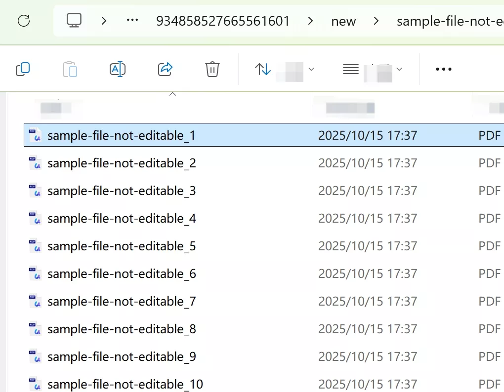 PDF를 크기별로 분할 완료