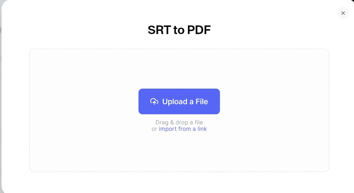 SRT to PDF VEED.IO