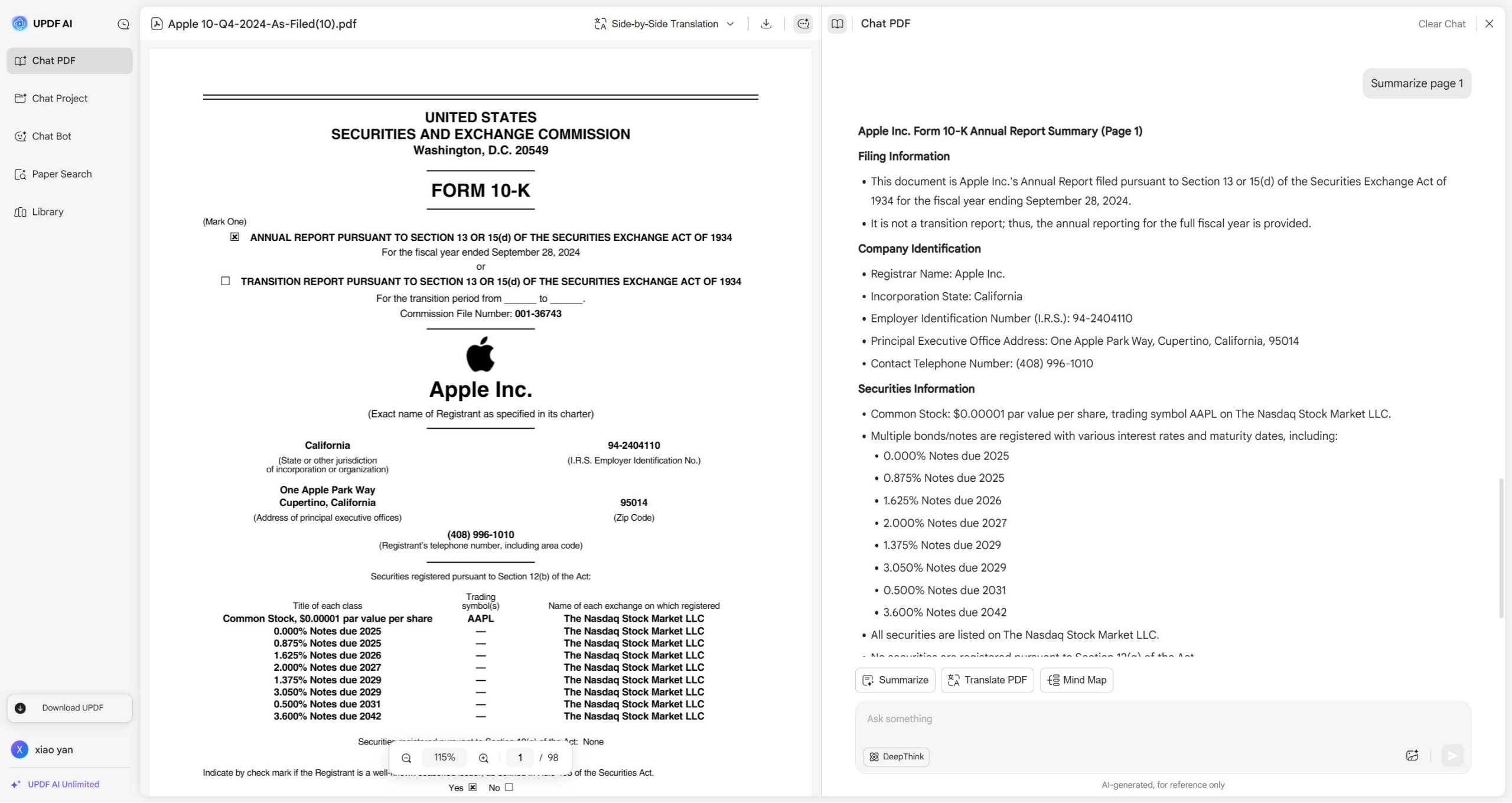consensus ai updf ai summarize