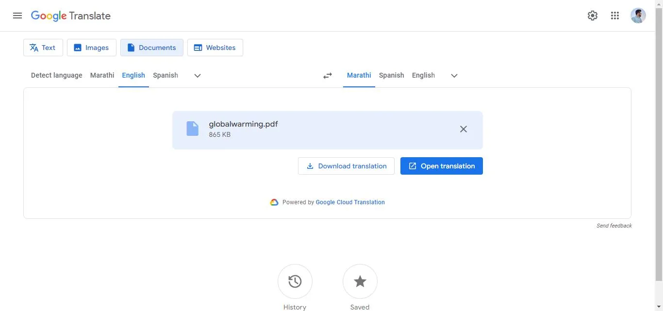 download or open translation in Google Translate.