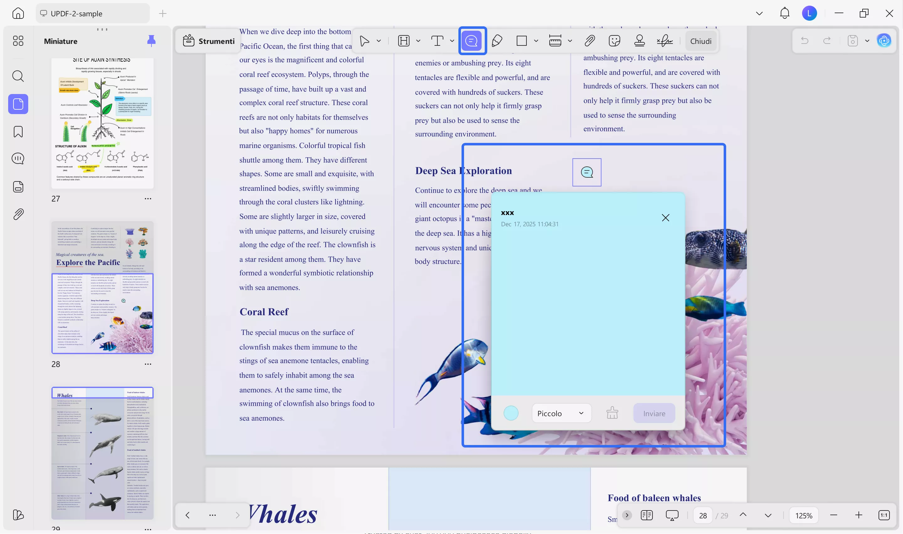add sticky notes in updf