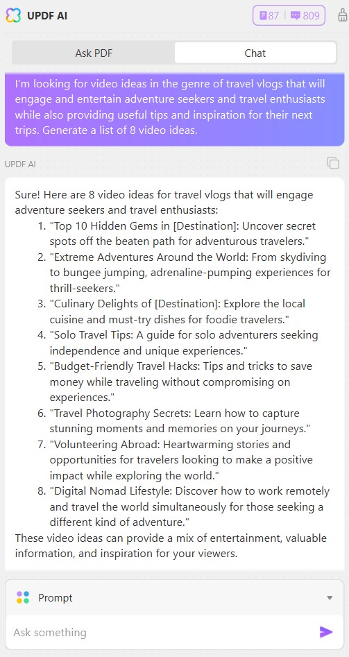 how to get an ai to write a script video topic