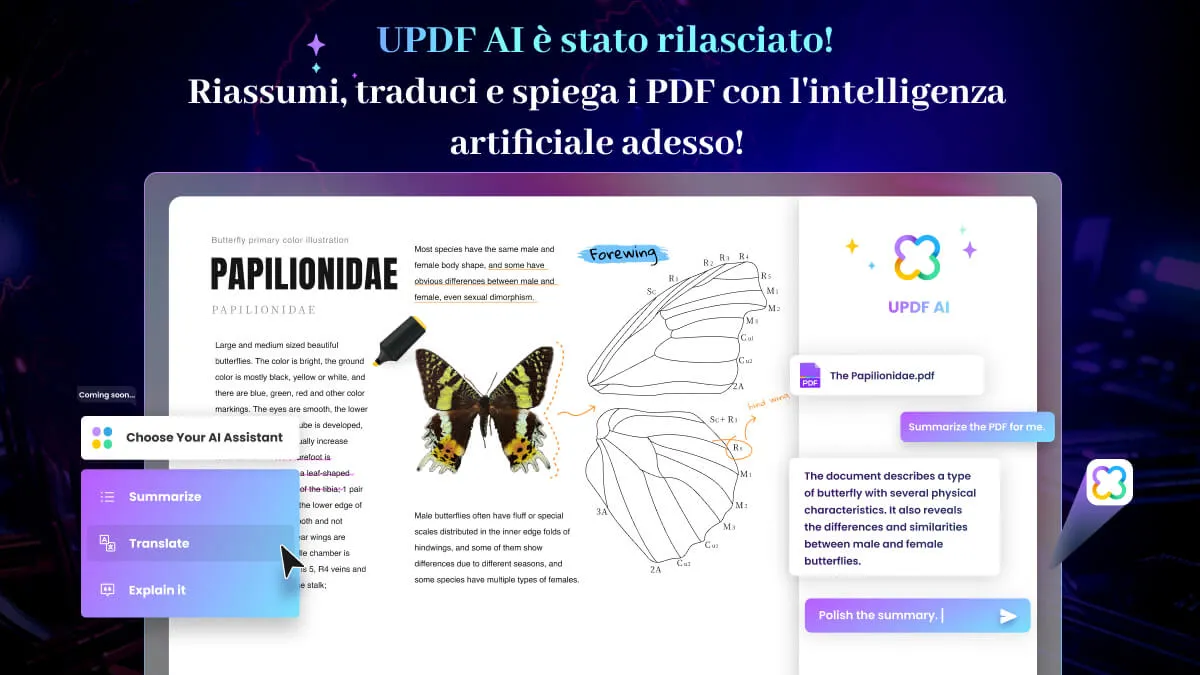 scrittore di report AI UPDF basato su AI