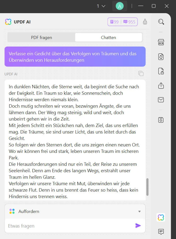 AI Gedicht-Generator ein Gedicht verfassen