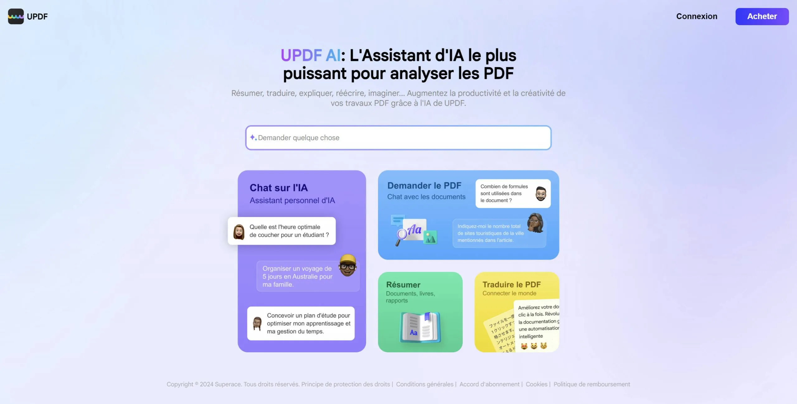 rédacteur de rapports IA UPDF AI Web