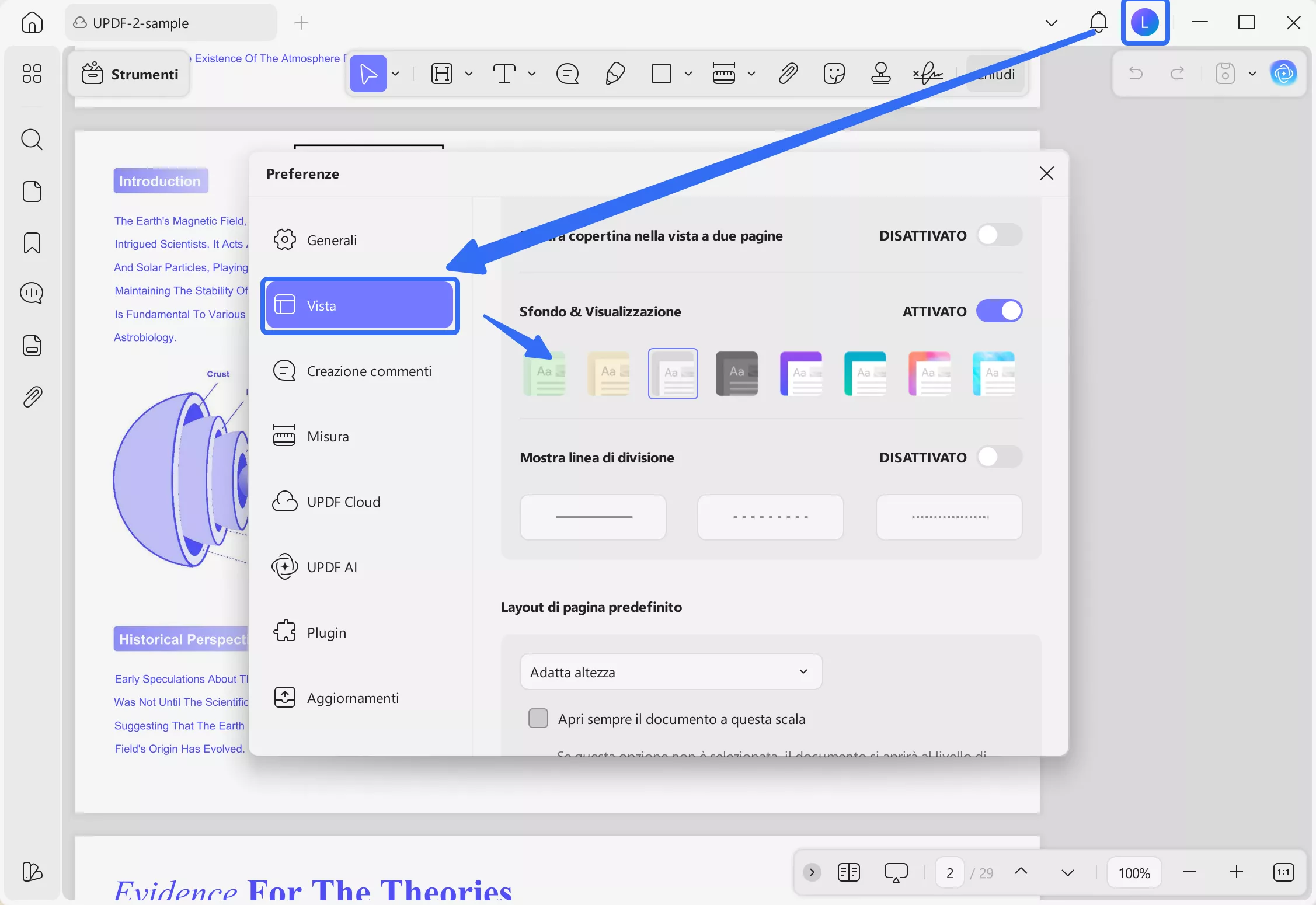 enable eye protection mode updf windows