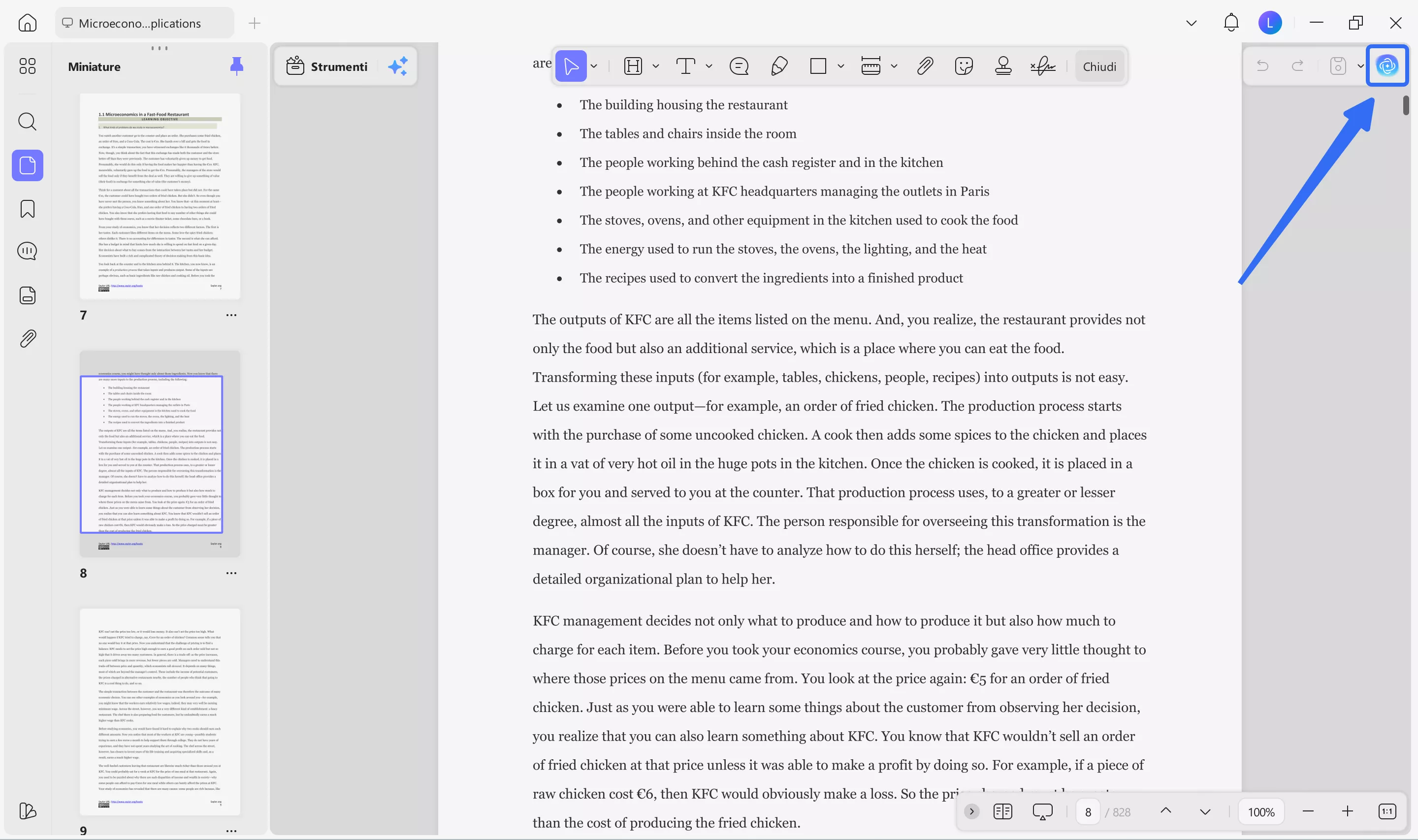 chating with uploaded document in UPDF AI