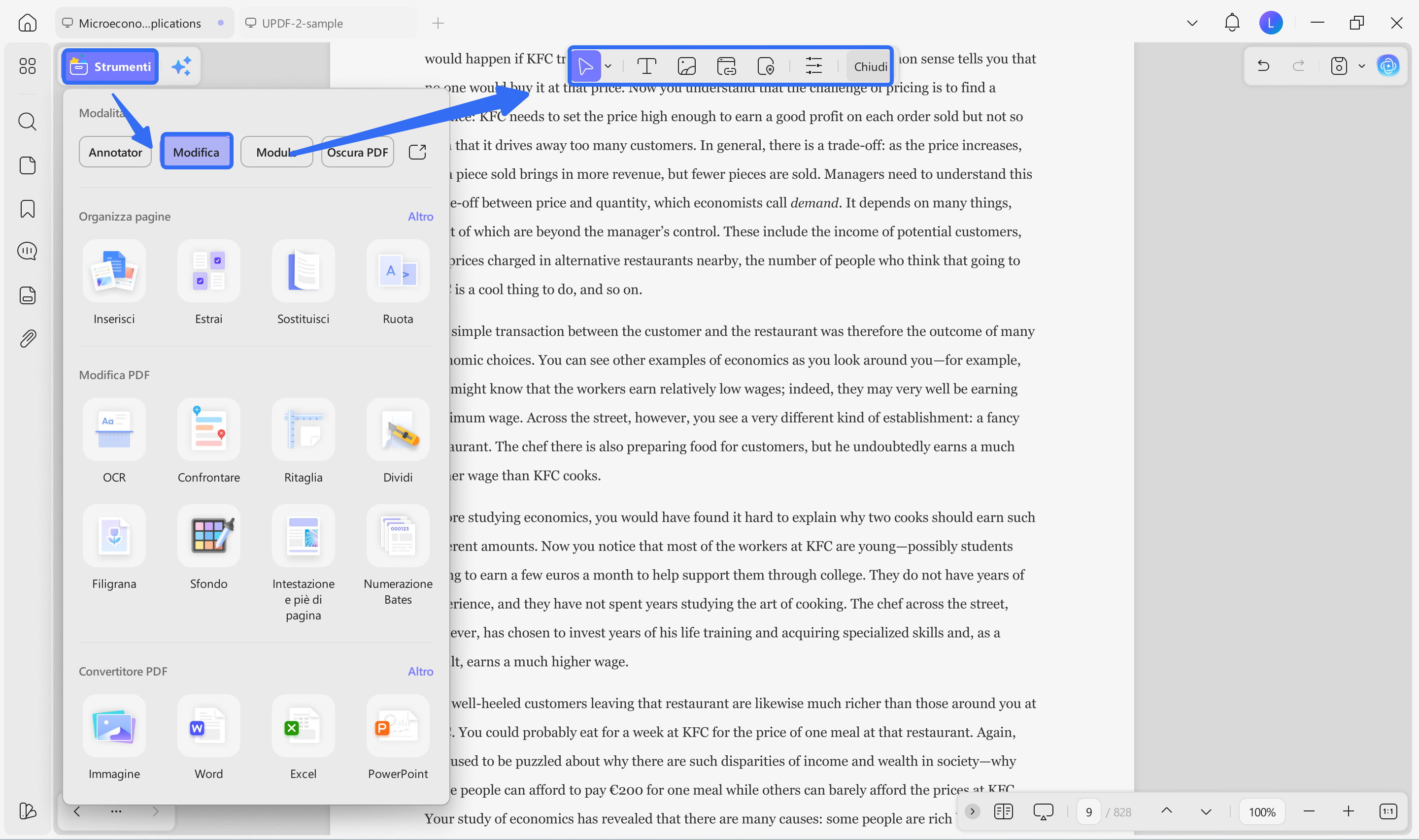 edit ebook in updf