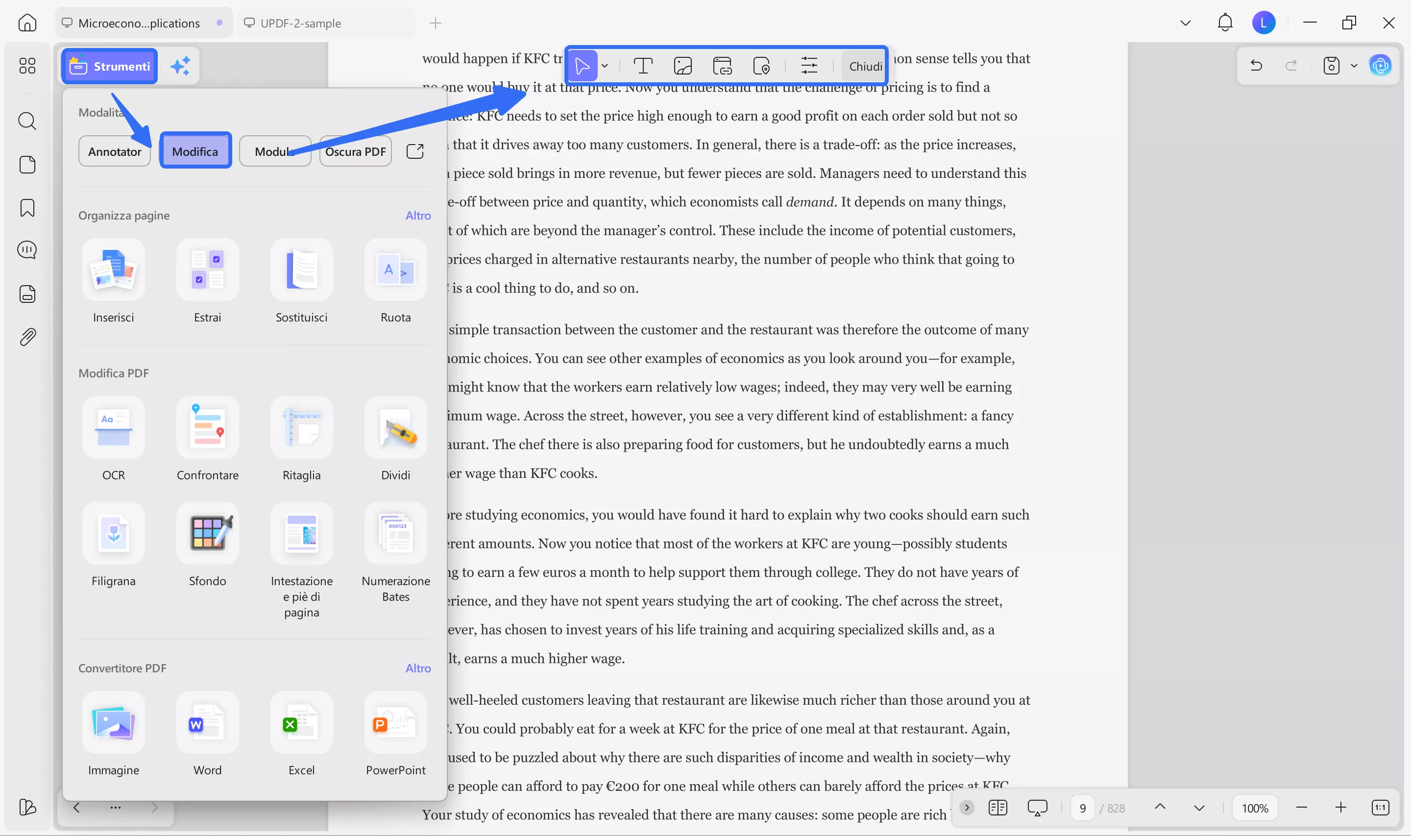 edit ebook in updf