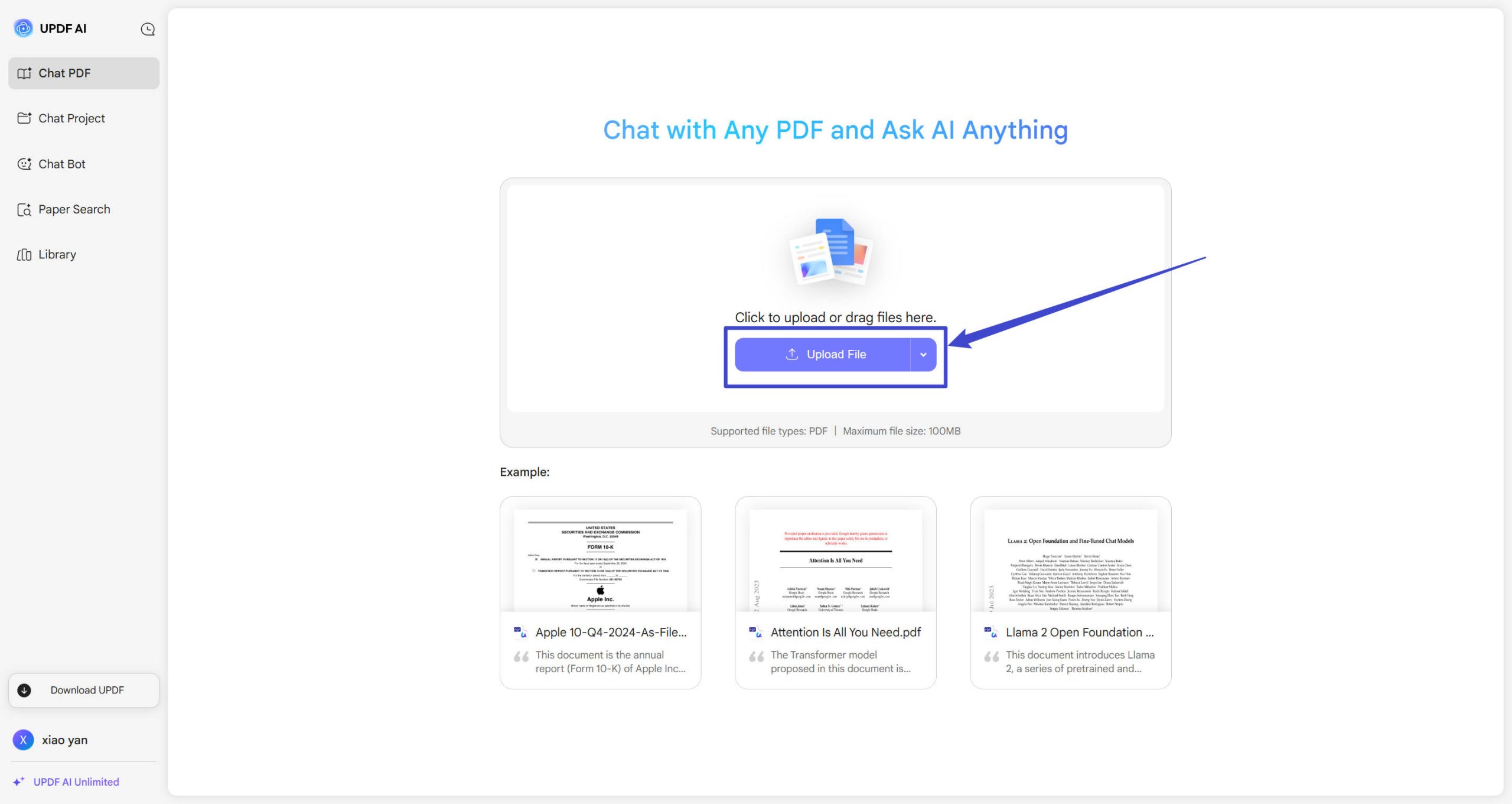 open the pdf document in AI Assistant Online for UPDF